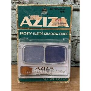 VTG Aziza Frosty Lustre Shadow DUO NOS Crystal Blue 80s Prop Prince Matchabelli